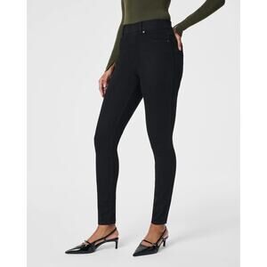 Spanx Black Pull On Skinny Jeans Size Small Jeggings Denim Casual
